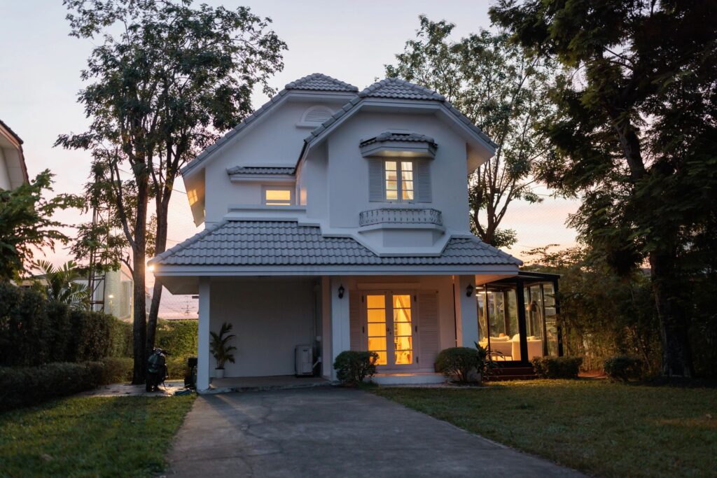 Exterior of a charming residential house